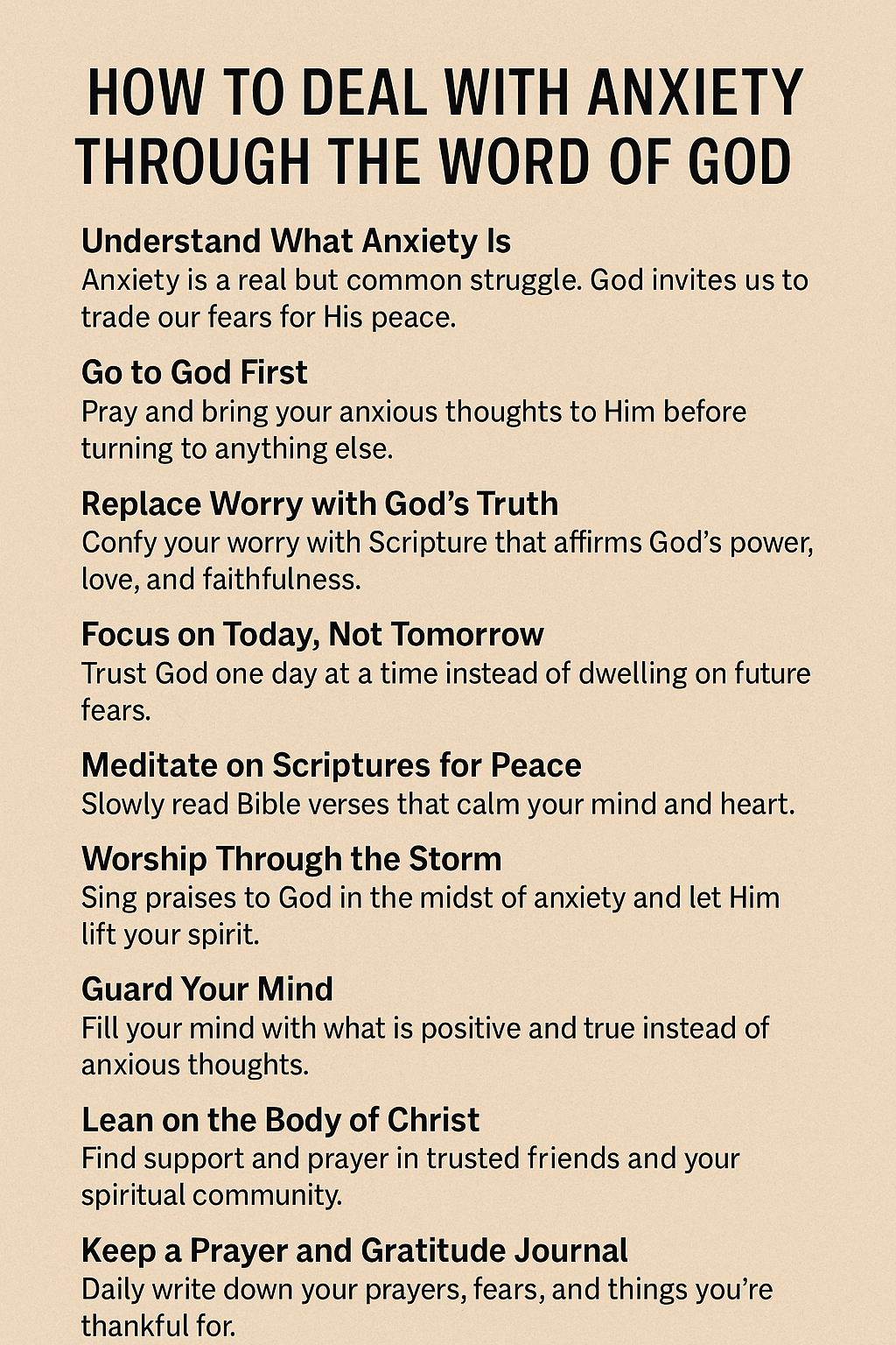 How to Deal with Anxiety Through the Word of God