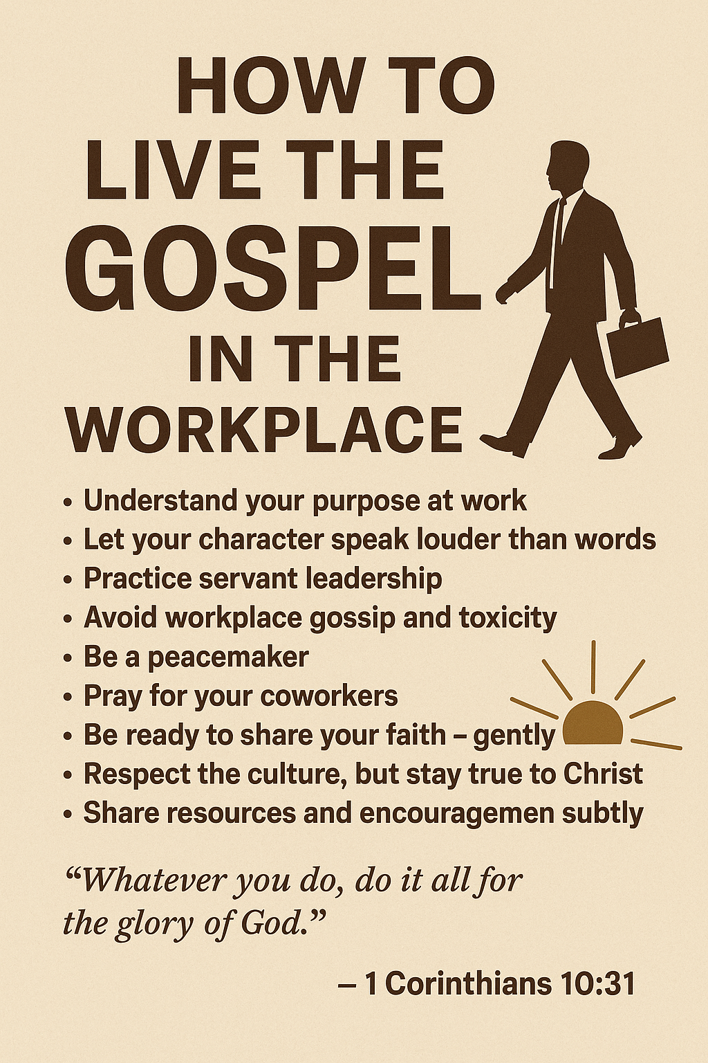 How to Live the Gospel in the Workplace